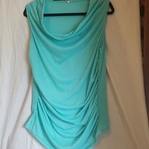 3xl super soft cowl neck top with side ruching